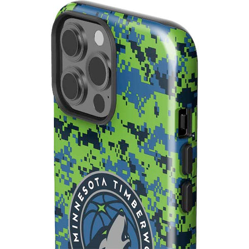 NBA Minnesota Timberwolves Digi Camo iPhone 15 Pro Max Impact Case