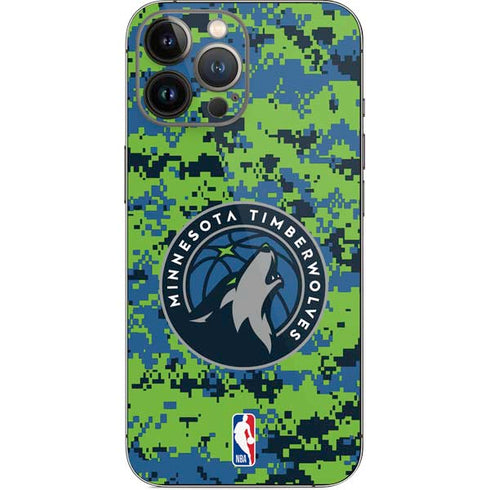 NBA Minnesota Timberwolves Digi Camo iPhone 15 Pro Max Skin