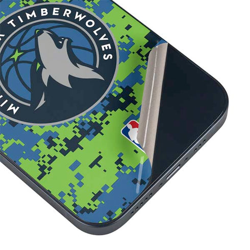 NBA Minnesota Timberwolves Digi Camo iPhone 15 Skin