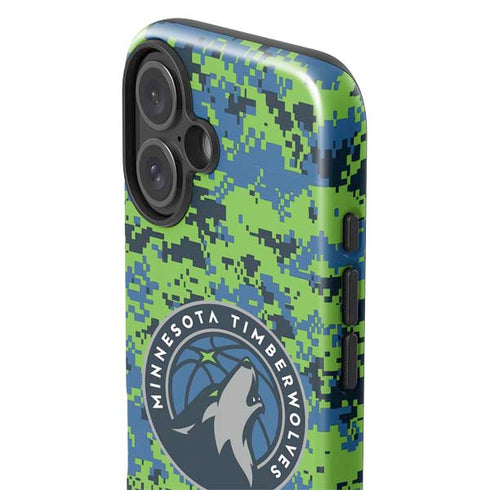 NBA Minnesota Timberwolves Digi Camo iPhone 16 Plus Impact Case