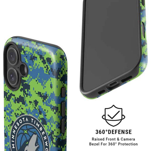 NBA Minnesota Timberwolves Digi Camo iPhone 16 Plus Magsafe Impact Case
