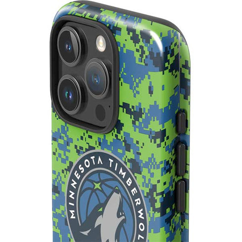 NBA Minnesota Timberwolves Digi Camo iPhone 16 Pro Impact Case