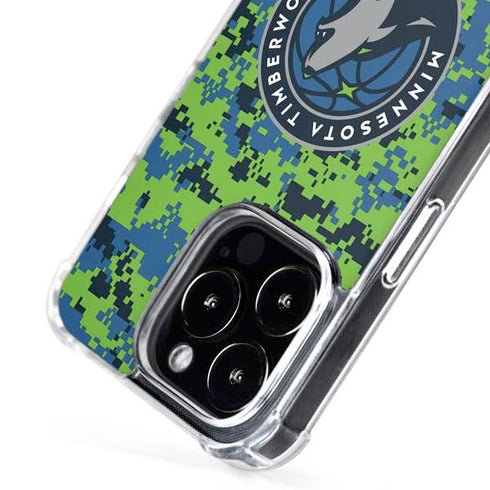 NBA Minnesota Timberwolves Digi Camo iPhone 16 Pro MagSafe Case
