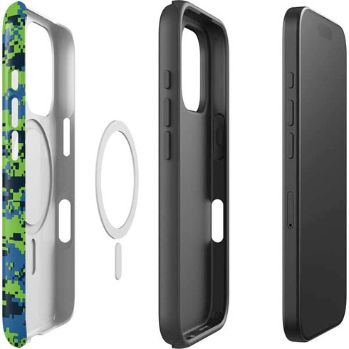 NBA Minnesota Timberwolves Digi Camo iPhone 16 Pro Magsafe Impact Case