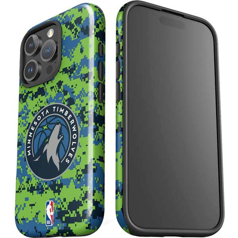 NBA Minnesota Timberwolves Digi Camo iPhone 16 Pro Max Impact Case