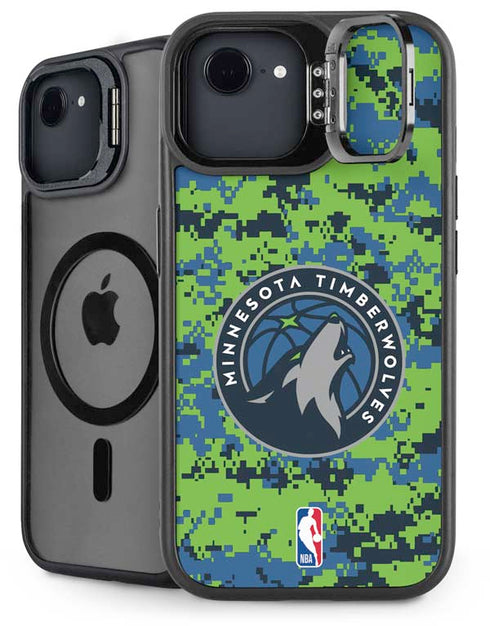 NBA Minnesota Timberwolves Digi Camo iPhone 16e Kickstand Case