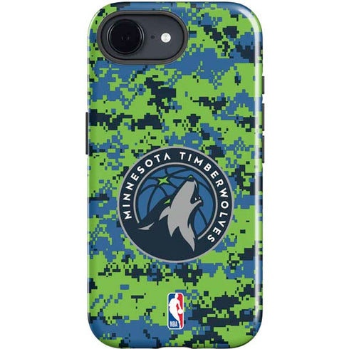 NBA Minnesota Timberwolves Digi Camo iPhone 16e Impact Case