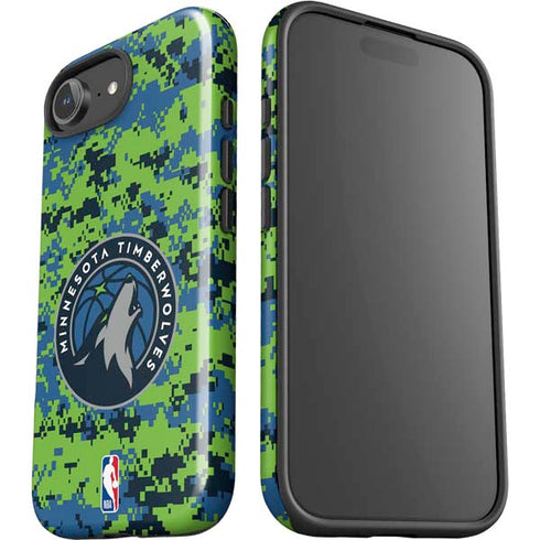 NBA Minnesota Timberwolves Digi Camo iPhone 16e Impact Case