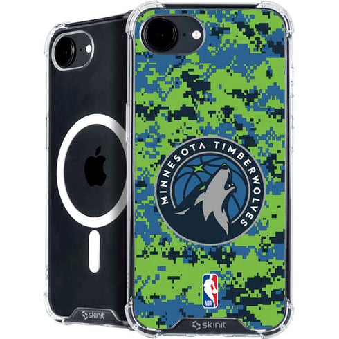 NBA Minnesota Timberwolves Digi Camo iPhone 16e MagSafe Case