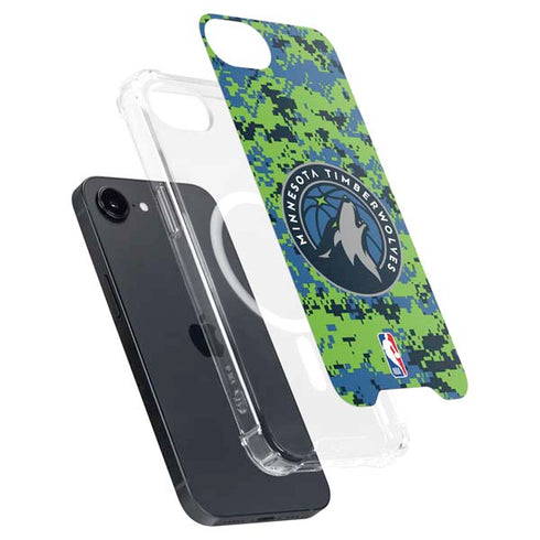NBA Minnesota Timberwolves Digi Camo iPhone 16e MagSafe Case