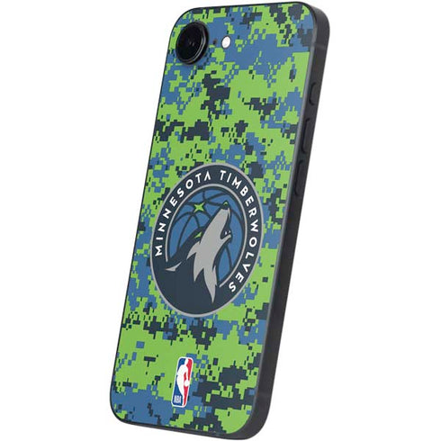 NBA Minnesota Timberwolves Digi Camo iPhone 16e Skin