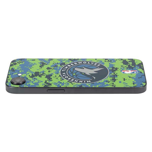 NBA Minnesota Timberwolves Digi Camo iPhone 16e Skin