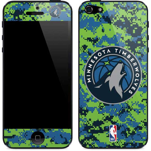 NBA Minnesota Timberwolves Digi Camo iPhone 5/5s/5SE Skin
