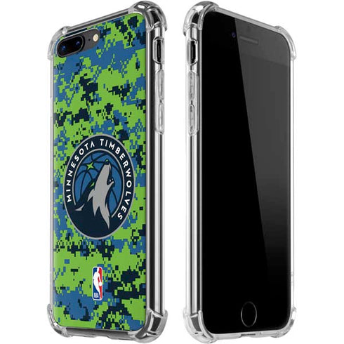 NBA Minnesota Timberwolves Digi Camo iPhone 7/8 Plus Clear Case