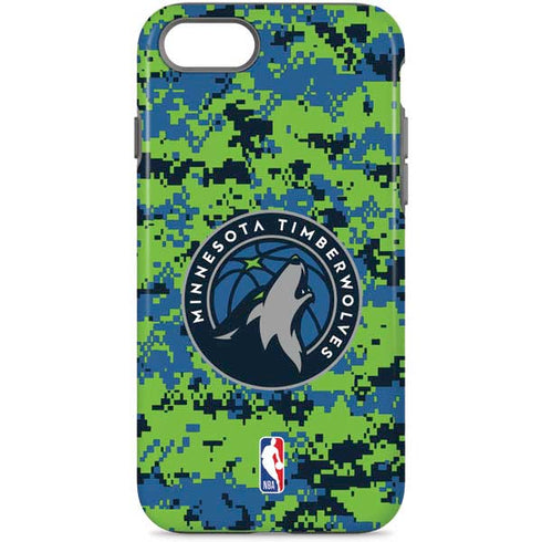 NBA Minnesota Timberwolves Digi Camo iPhone 8 Pro Case