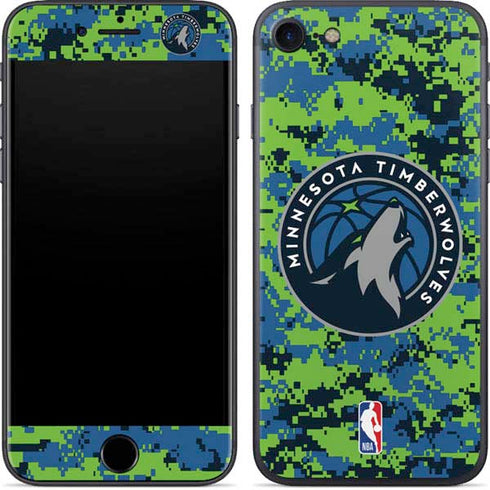 NBA Minnesota Timberwolves Digi Camo iPhone SE (2nd & 3rd Gen) Skin