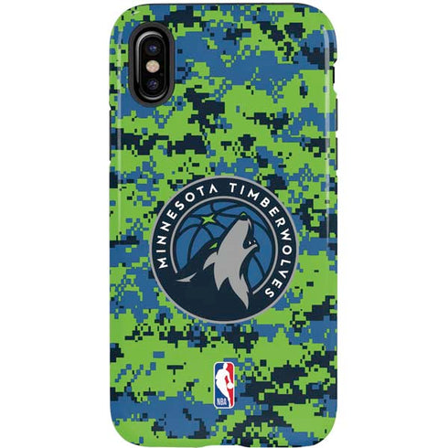 NBA Minnesota Timberwolves Digi Camo iPhone X Pro Case