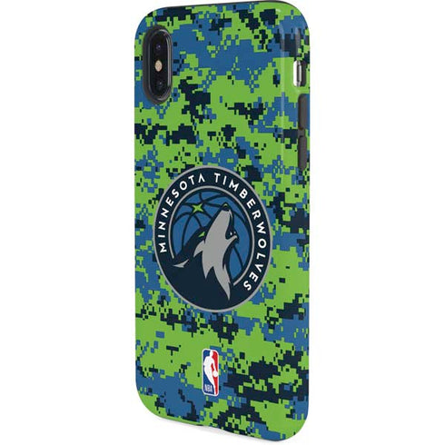 NBA Minnesota Timberwolves Digi Camo iPhone X Pro Case