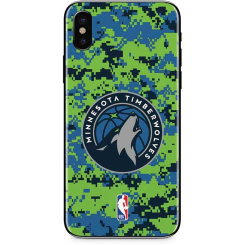 NBA Minnesota Timberwolves Digi Camo iPhone X Skin