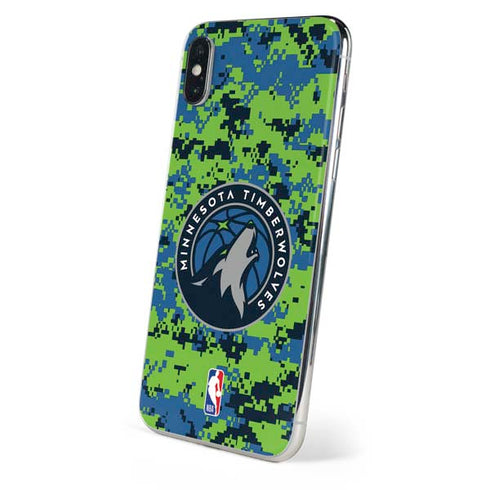 NBA Minnesota Timberwolves Digi Camo iPhone X Skin