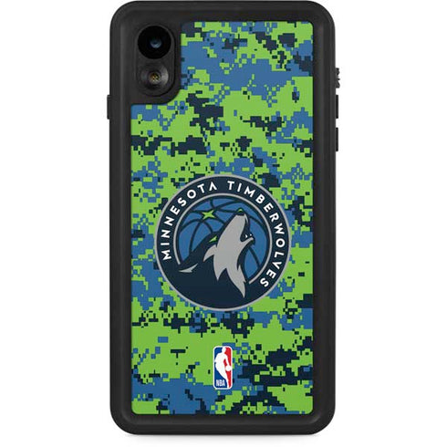 NBA Minnesota Timberwolves Digi Camo iPhone XR Waterproof Case