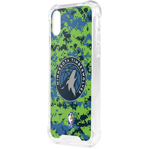 NBA Minnesota Timberwolves Digi Camo iPhone XS Clear Case