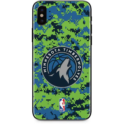 NBA Minnesota Timberwolves Digi Camo iPhone XS Max Skin