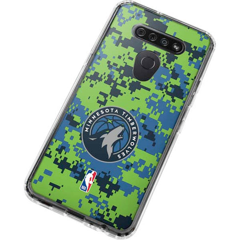 NBA Minnesota Timberwolves Digi Camo LG K51/Q51 Clear Case