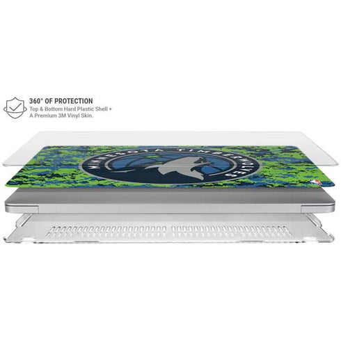 NBA Minnesota Timberwolves Digi Camo MacBook Air 15in (2023-2025) Case plus Skin
