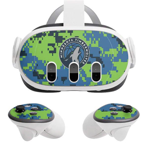 NBA Minnesota Timberwolves Digi Camo Meta Quest 3 Skin