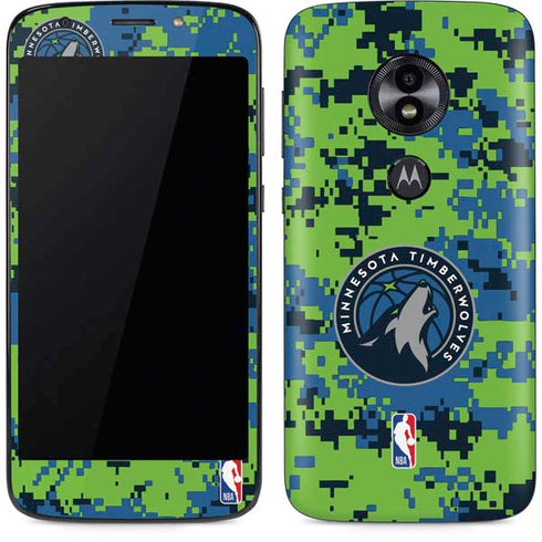 NBA Minnesota Timberwolves Digi Camo Moto E5 Play Skin