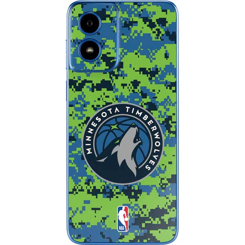 NBA Minnesota Timberwolves Digi Camo Moto G Play 4G (2024) Skin