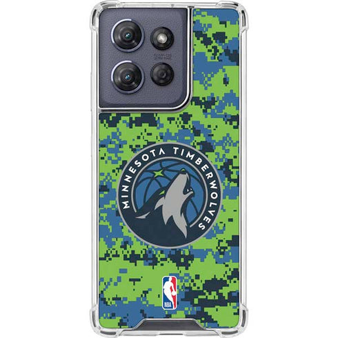 NBA Minnesota Timberwolves Digi Camo Moto G Play 5G (2025) Clear Case