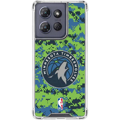 NBA Minnesota Timberwolves Digi Camo Moto G Power 5G (2025) Clear Case