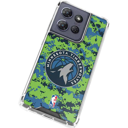 NBA Minnesota Timberwolves Digi Camo Moto G Power 5G (2025) Clear Case