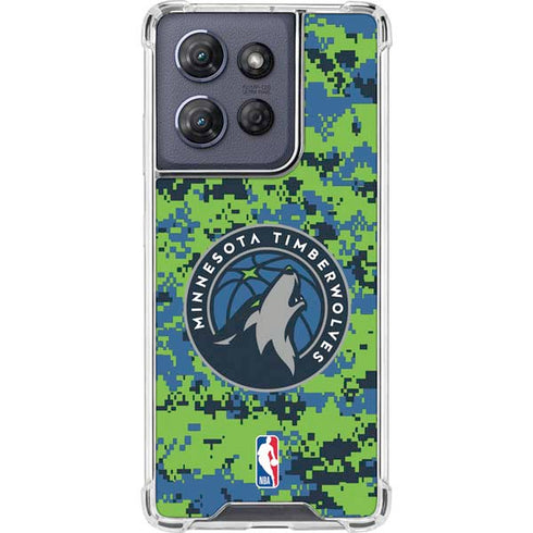 NBA Minnesota Timberwolves Digi Camo Moto G Stylus 5G (2025) Clear Case