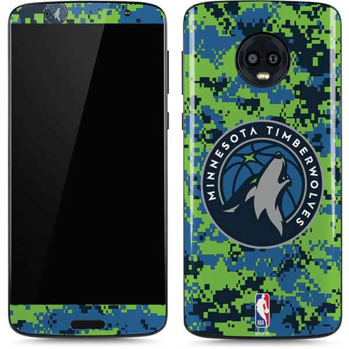 NBA Minnesota Timberwolves Digi Camo Moto G6 Skin