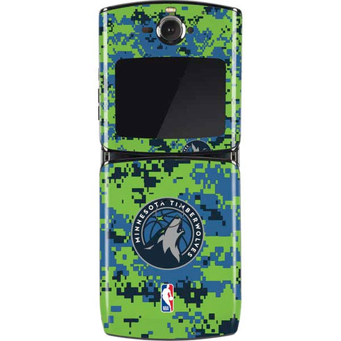 NBA Minnesota Timberwolves Digi Camo Motorola RAZR Skin
