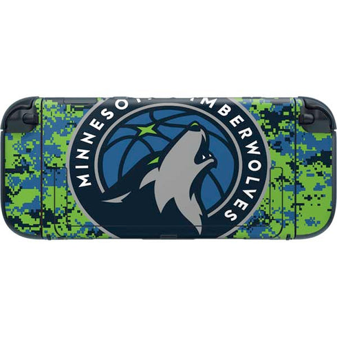 NBA Minnesota Timberwolves Digi Camo Nintendo Switch 2 (2025) with Joy-Con Skin