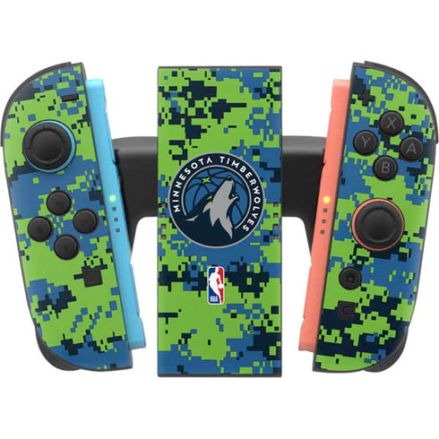 NBA Minnesota Timberwolves Digi Camo Nintendo Switch 2 (2025) Joy-Con Controller Skin