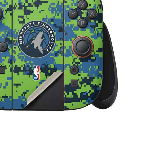 NBA Minnesota Timberwolves Digi Camo Nintendo Switch 2 (2025) Joy-Con Controller Skin