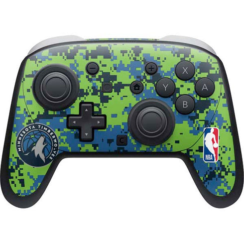 NBA Minnesota Timberwolves Digi Camo Nintendo Skins