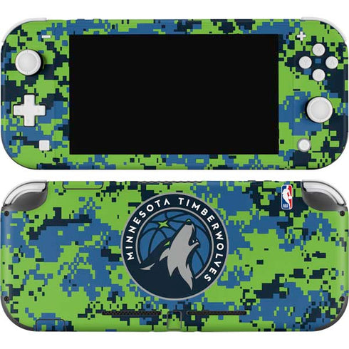 NBA Minnesota Timberwolves Digi Camo Nintendo Switch Lite Skin
