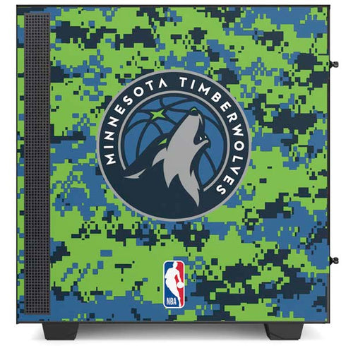 NBA Minnesota Timberwolves Digi Camo NZXT H510 Compact ATX Mid-Tower Case Skin