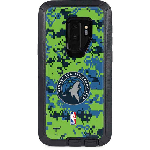 NBA Minnesota Timberwolves Digi Camo Otterbox Defender Galaxy Skin