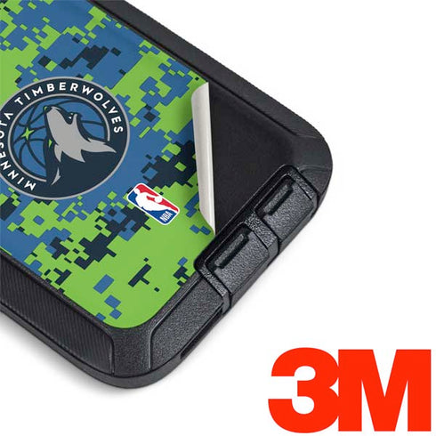 NBA Minnesota Timberwolves Digi Camo Otterbox Defender Galaxy Skin