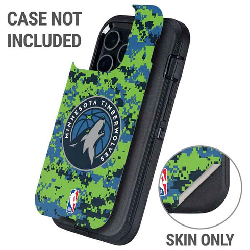 NBA Minnesota Timberwolves Digi Camo Otterbox Defender iPhone Skin