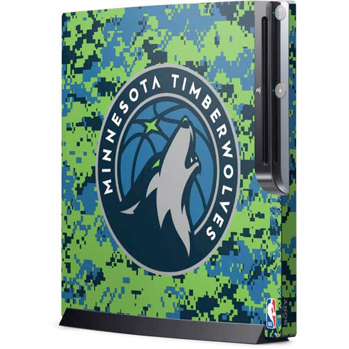 NBA Minnesota Timberwolves Digi Camo Playstation 3 & PS3 Slim Skin