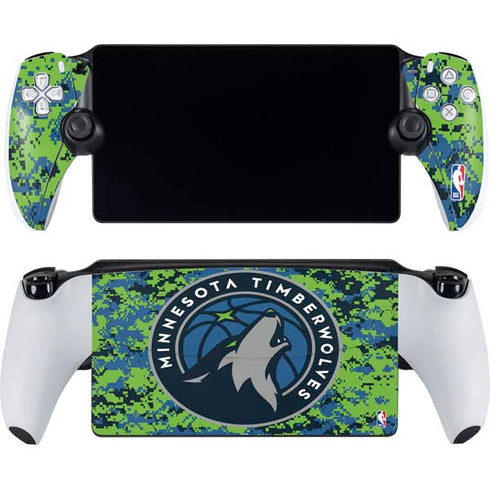 NBA Minnesota Timberwolves Digi Camo PlayStation Portal Remote Player Skin