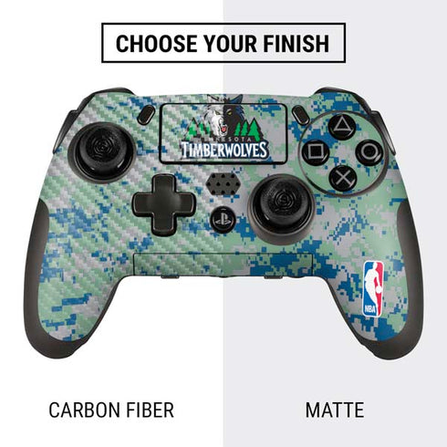 NBA Minnesota Timberwolves Digi Camo PlayStation Scuf Vantage 2 Controller Skin